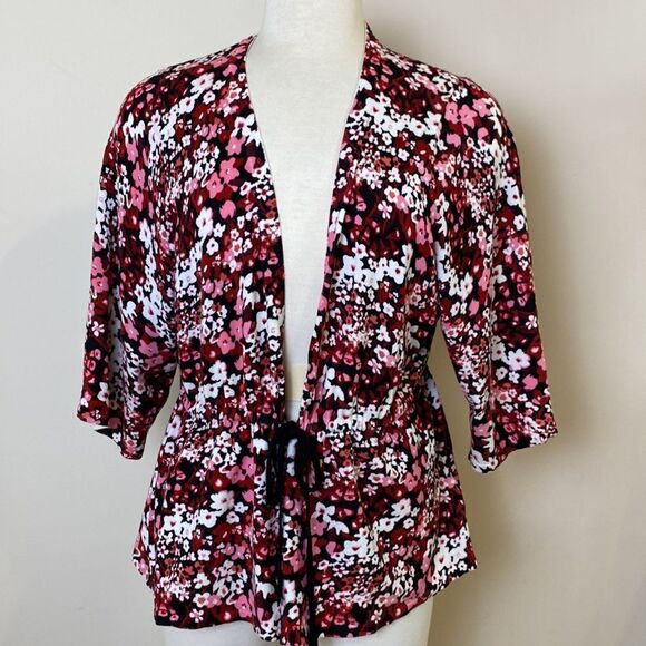 Style & Co Cardigan Sweater Floral Print Size 3X - Picture 2 of 7